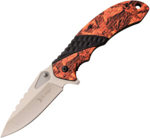 Elk Ridge Linerlock A/O Knife Orange camo (3.5″)