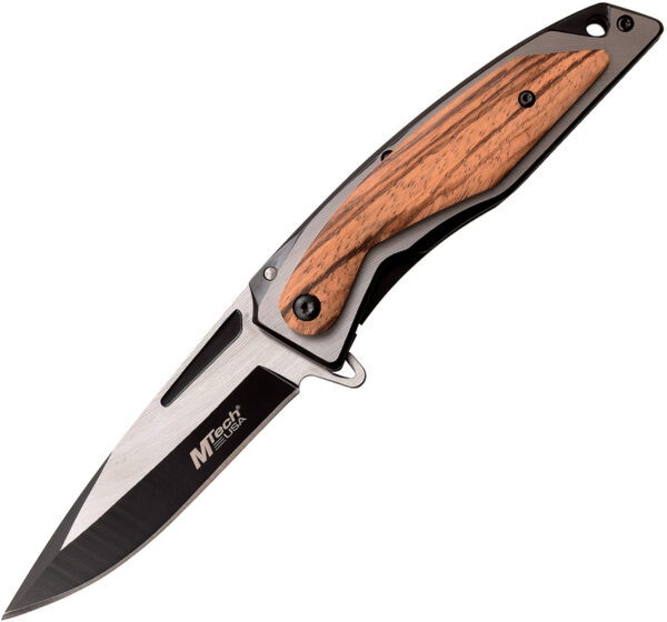 MTech Wood Framelock A/O Knife Brown (3.75") MTech Wood Framelock A/O Knife Brown (3.75")