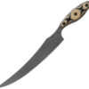 TOPS Knives Filet, TPFIL01, TOPS Knives Filet Trailing Point G10 Black/Tan Knife (Stonewash) TPFIL01