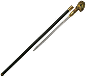 China Made Skull Sword Cane Brass (26″)