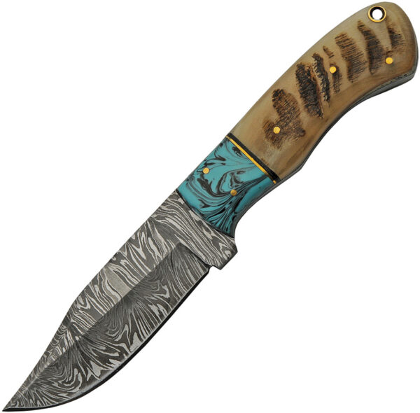 Damascus Hunter Ram's Horn (4.25")
