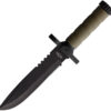 S-TEC Survival Knife OD Green (7.5")