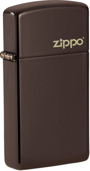 Slim Brown Zippo Logo