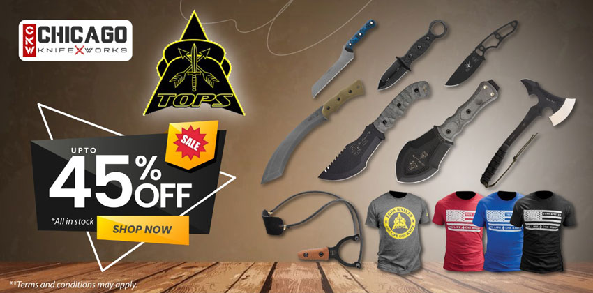 45% Off on All TOPS Knives for Sale + Free Shipping