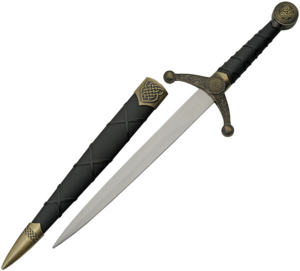 China Made Celtic Knot Dagger Gold (8")