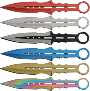Rite Edge 6pc Multicolor Throwing Knives (4.25″)