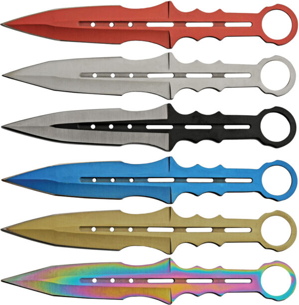 Rite Edge 6pc Multicolor Throwing Knives (4.25")