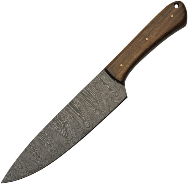Damascus Fixed Blade Wood (7.25")