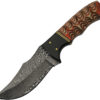Damascus Fixed Blade Wood (3.75")