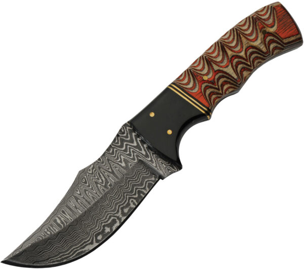 Damascus Fixed Blade Wood (3.75")