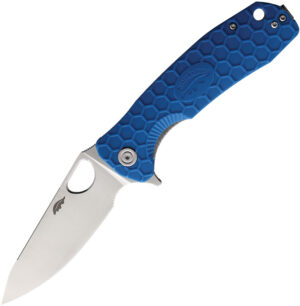 Honey Badger Knives Large Leaf Linerlock Blue (3.63″)