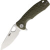 Honey Badger Knives Small Leaf Linerlock Green (2.88") Honey Badger Knives Small Leaf Linerlock Green (2.88")