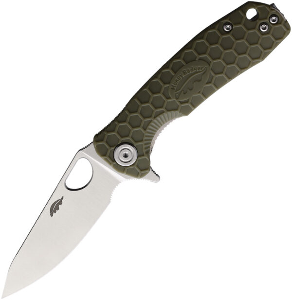 Honey Badger Knives Small Leaf Linerlock Green (2.88") Honey Badger Knives Small Leaf Linerlock Green (2.88")