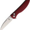 Kizer Cutlery Sway Back Button Lock Red (3")
