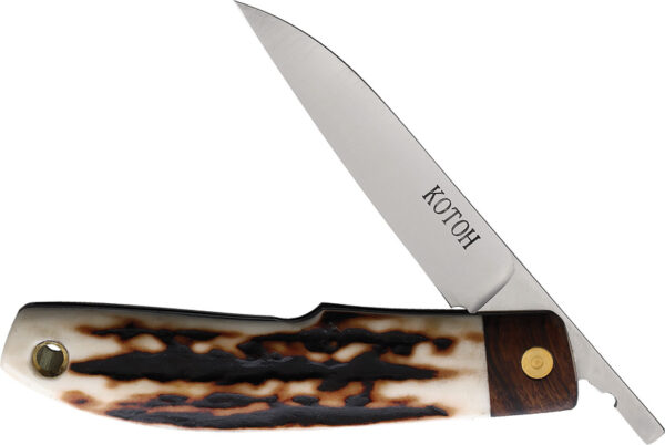 Kotoh Knives Folder Stag D2 (2.5")