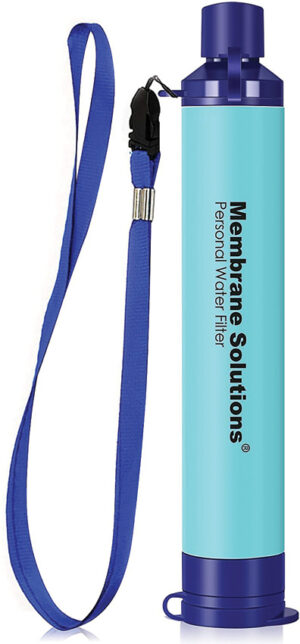 Membrane Solutions Water Filter Straw Blue