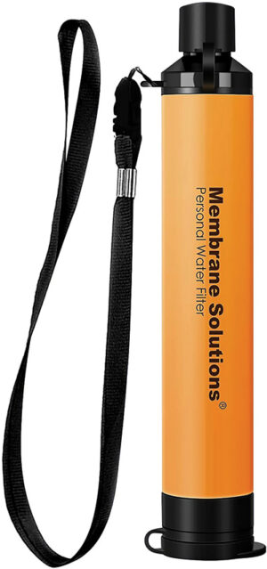 Membrane Solutions Water Filter Straw Orange