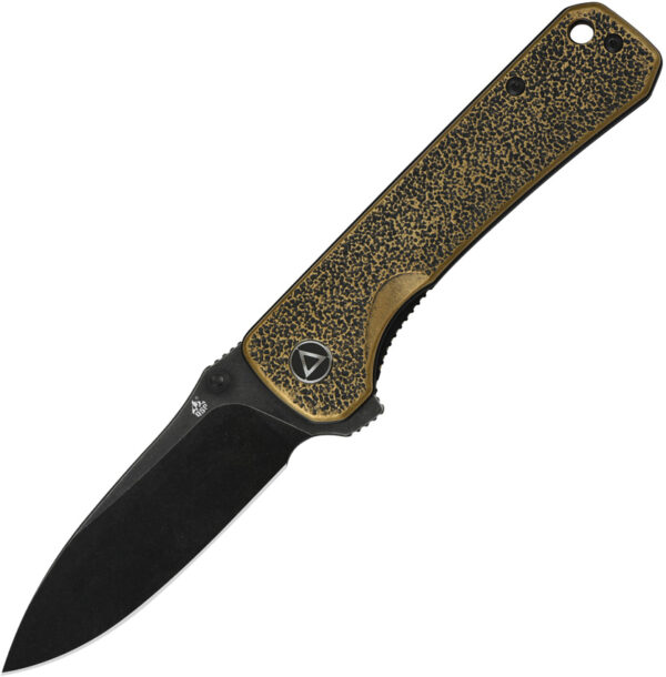 QSP Knife Hawk Linerlock Brass Black (3.25")