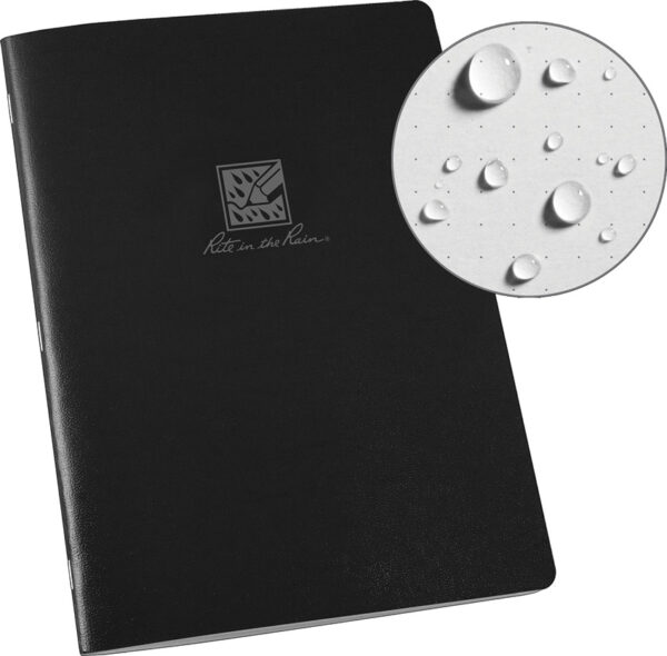 Rite in the Rain Large Stapled Notebook Black