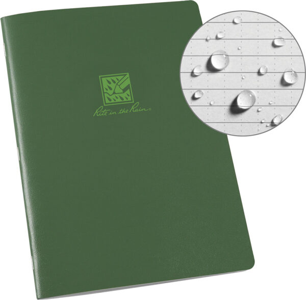 Rite in the Rain Large Stapled Notebook Green