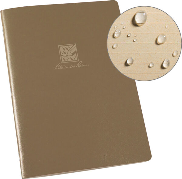 Rite in the Rain Large Stapled Notebook Tan