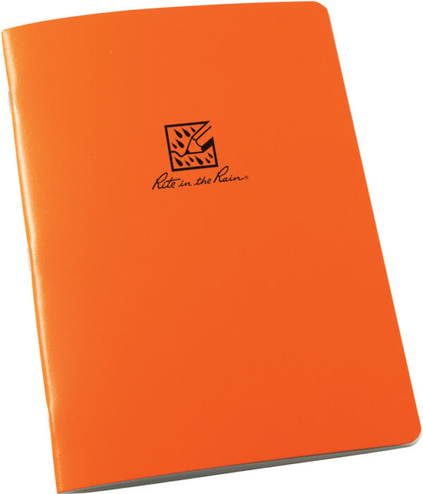 Rite in the Rain Large Stapled Notebook Orange