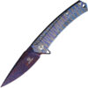 Defcon JK Series , Defcon JK Series Knife Blue , Defcon JK Series Knife Blue Damascus (3.75")