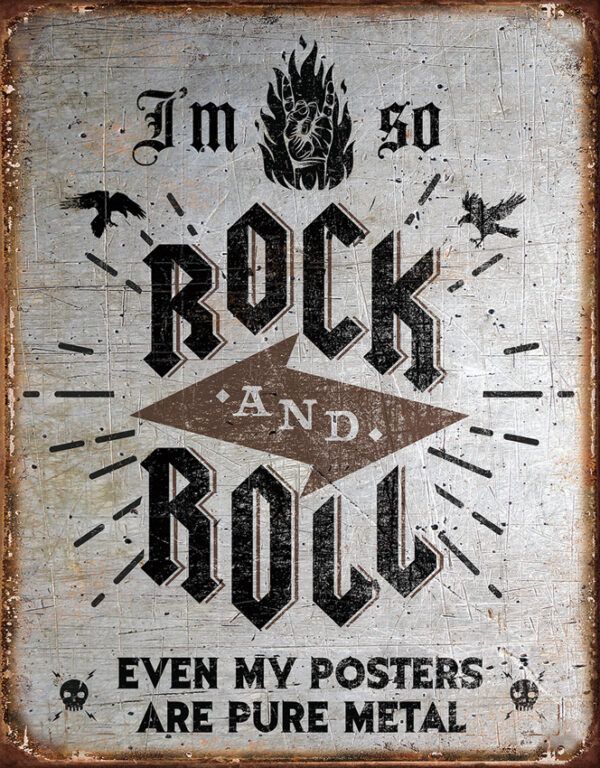 Tin Signs Rock N Roll Sign