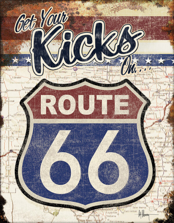 Tin Signs Your Kicks Route 66 Sign