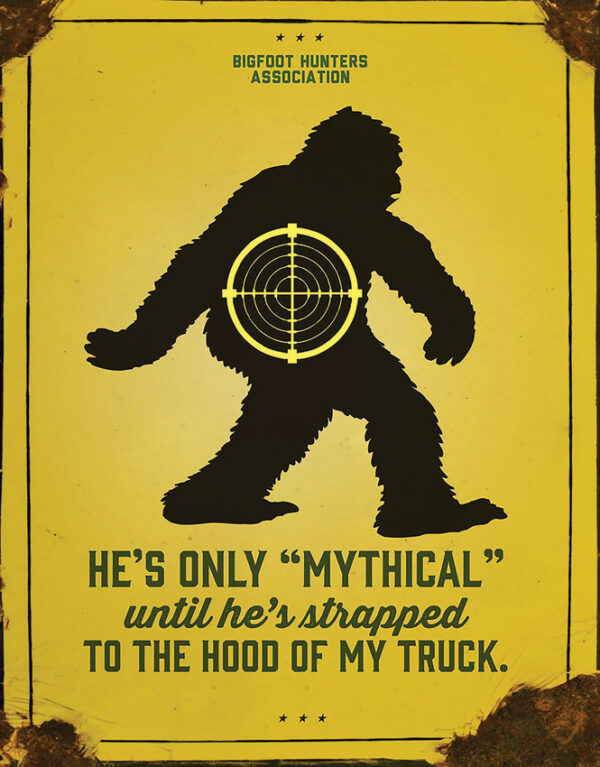 Tin Signs Sasquatch Mythical Sign