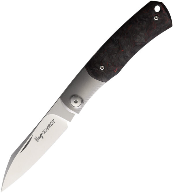 Viper Hug Folder Red Carbon Fiber (3.13")