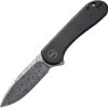 We Knife Elementum Black, We Knife Elementum Black Ti Damasteel (3")