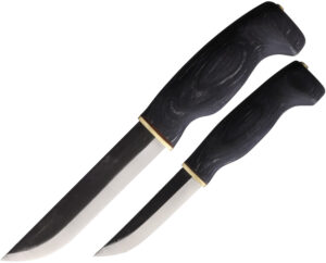 Wood Jewel Big Double Fixed Blade Set Blk