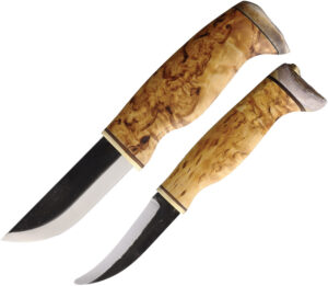 Wood Jewel Fixed Blade Set Curly