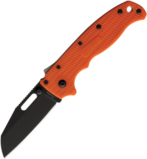 Demko AD 20.5 Shark Foot Knife Orange DLC (3") For sale