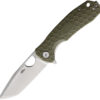 Honey Badger Knives Large Linerlock Tanto Green (3.63")
