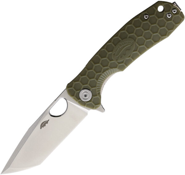 Honey Badger Knives Medium Linerlock Tanto Green (3.13")