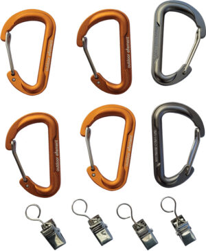 Outdoor Element Carabiner & Clip Set