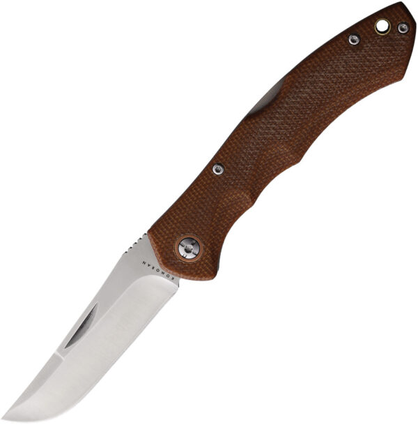Komoran Lockback Brown Micarta (3.5")