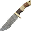 Damascus Hunter Walnut/Bone (5")