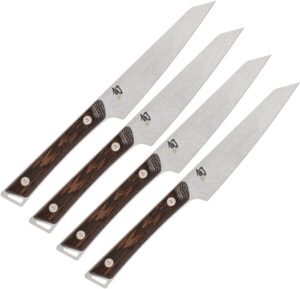 Shun Steak Knife Set Wenge Wood (5″)