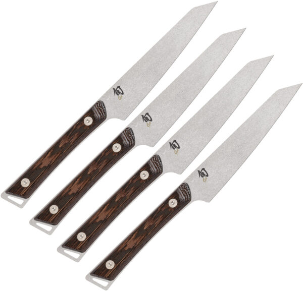 Shun Steak Knife, Shun Steak Knife Set Wenge Wood (5")