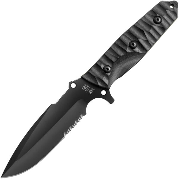 TB Outdoor Survival Fixed Blade Black (4.5")