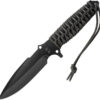 TB Outdoor Survival Fixed Blade Black (4.5")