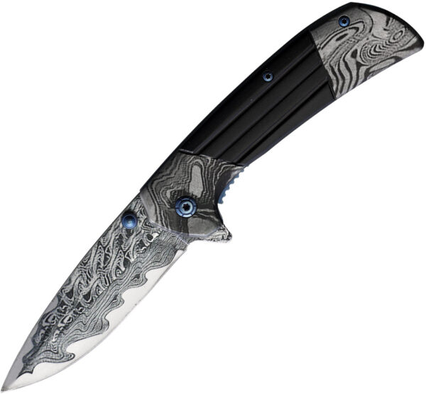 ElitEdge Damascus Etched Linerlock A/O (3.5")