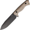 LionSTEEL T6 Fixed Blade Black/Natural (5.88")