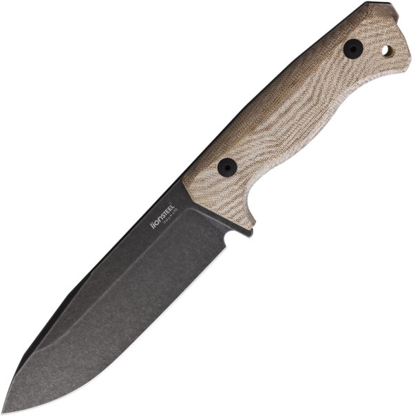 LionSTEEL T6 Fixed Blade Black/Natural (5.88")