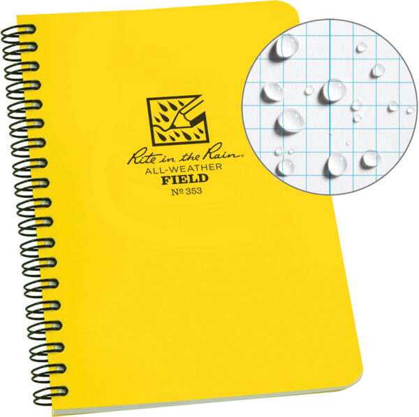 Rite in the Rain Side Spiral Notebook Yellow