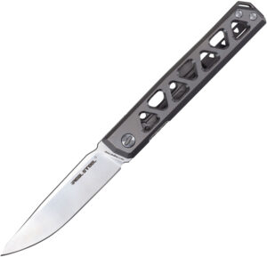 Real Steel Burns Framelock Knife Gray (3.5″)