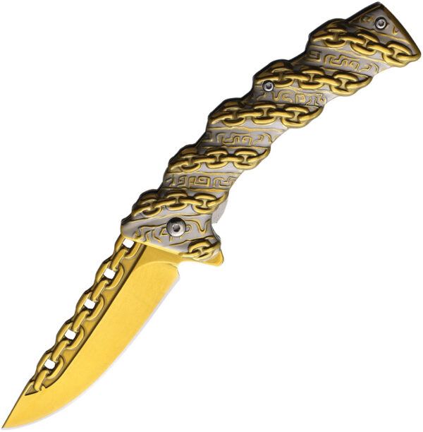 S-TEC Chain Linerlock A/O Gold (3.5")